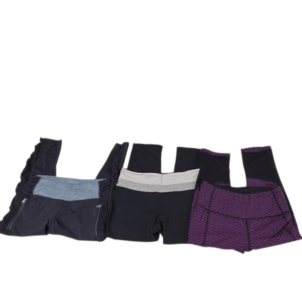 Lululemon Crop Leggings Lot x 3 , Size 6